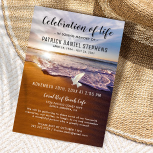 Beach Memorial Celebration of Life Invitation
