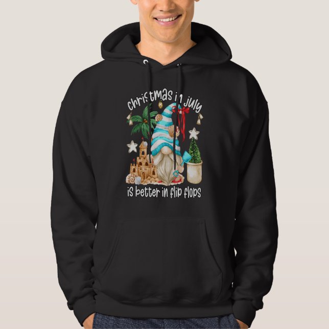 Beach Mens Christmas In July Gnome For Women Summe Hoodie (Front)