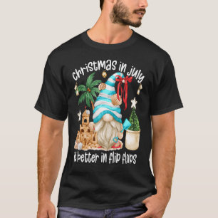 Beach Mens Christmas In July Gnome For Women Summe T-Shirt