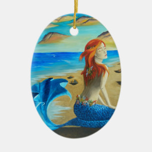 Beach Mermaid Ornament Siren Ornament