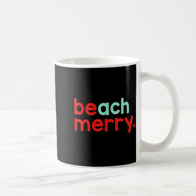 Beach Merry Christmas  Coffee Mug (Right)