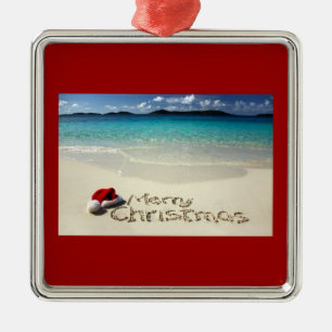 BEACH MERRY CHRISTMAS ORNAMENT