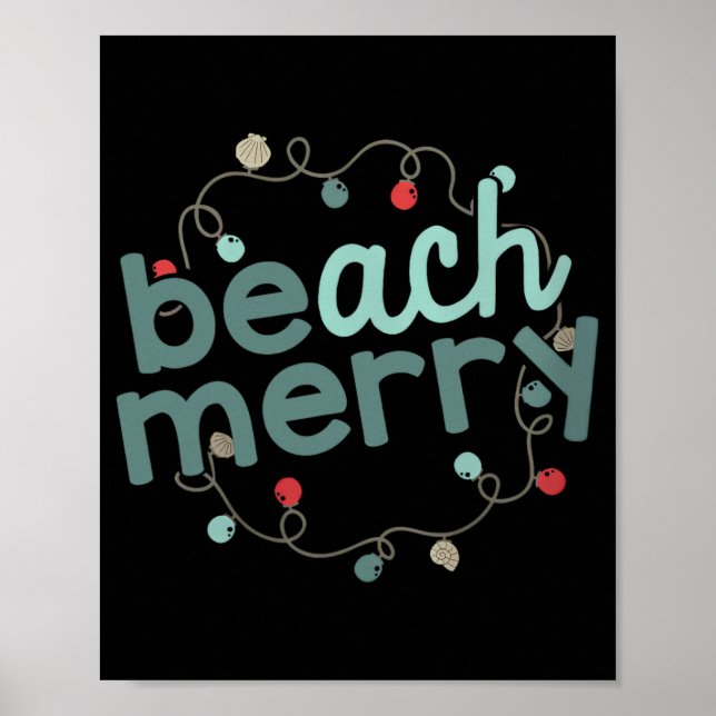 Beach Merry Christmas  Poster (Front)