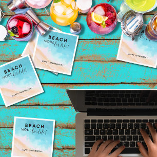 Beach Mode for Life   Retirement   Persoanlize It Napkin