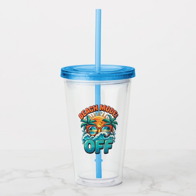 Beach Mode : Off Acrylic Tumbler (Front)