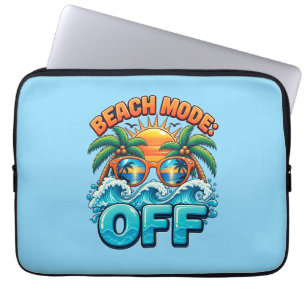 Beach Mode: Off — Chasing One Last Sunset Laptop Sleeve