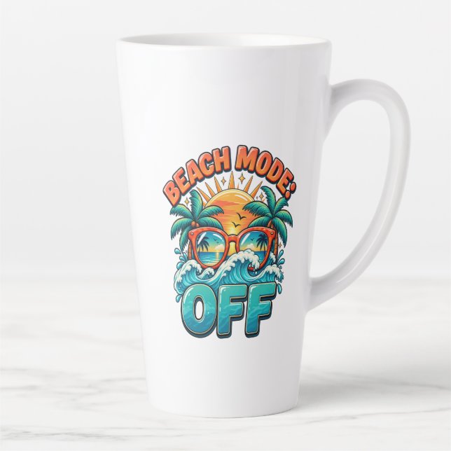 Beach Mode : Off Latte Mug (Right)