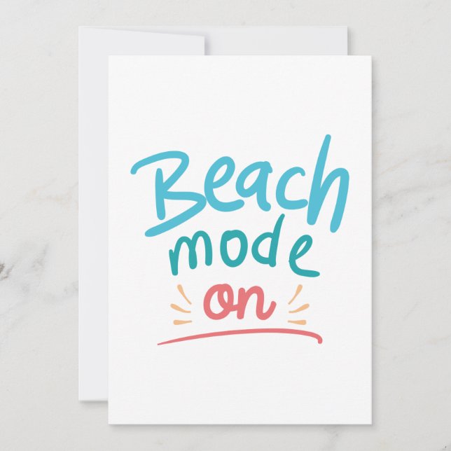 Beach Mode On Thank You Card (Front)