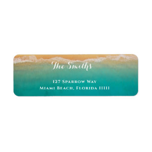 Beach Modern Tropical Return Address Label