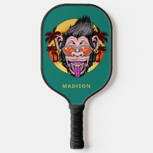 Beach Monkey custom name Pickleball Paddle
