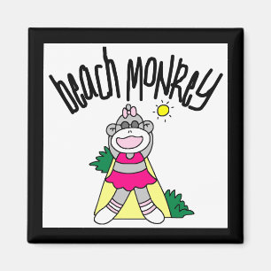 Beach Monkey Tshirts and Gifts Magnet