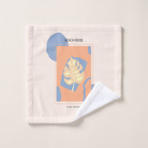 Beach Mood Abstract Tropical Leaf Bath Towel Set