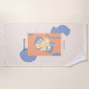 Beach Mood Abstract Tropical Leaf Towel
