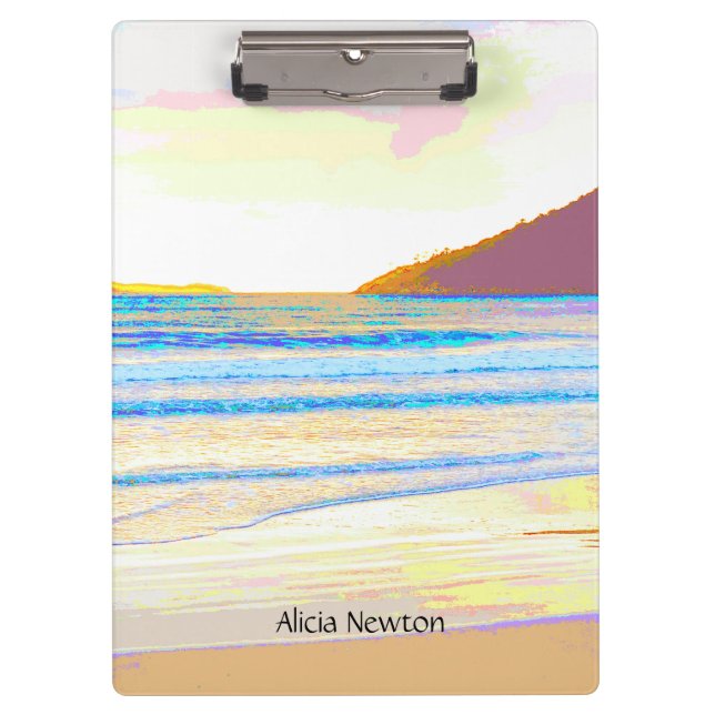 Beach morning light notebook clipboard (Front)