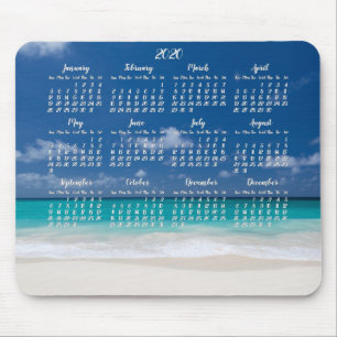 Beach Mouse Pad Calendar 2020