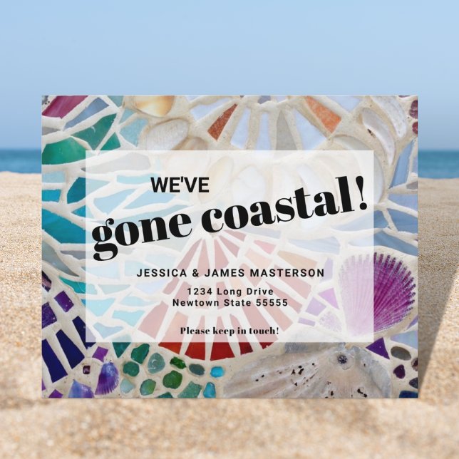 Beach Moving Announcement Postcard (Creator Uploaded)