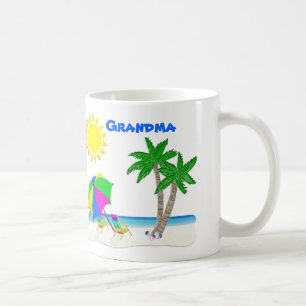 Beach Mugs, Personalised Grandma Mugs