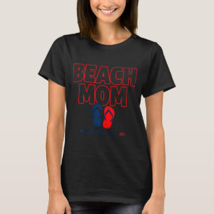 Beach mum summer 2026 flip flops patriotic T-Shirt
