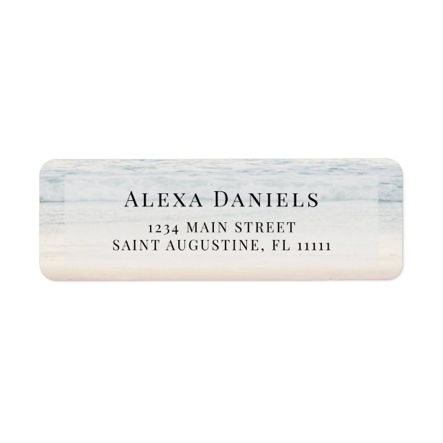 Beach Nautical Modern Return Address Label (Front)