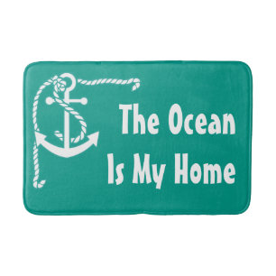 Beach Nautical Theme Bath Mat