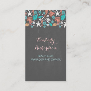 Beach Nautical Underwater Treasures Ocean Pearls Business Card