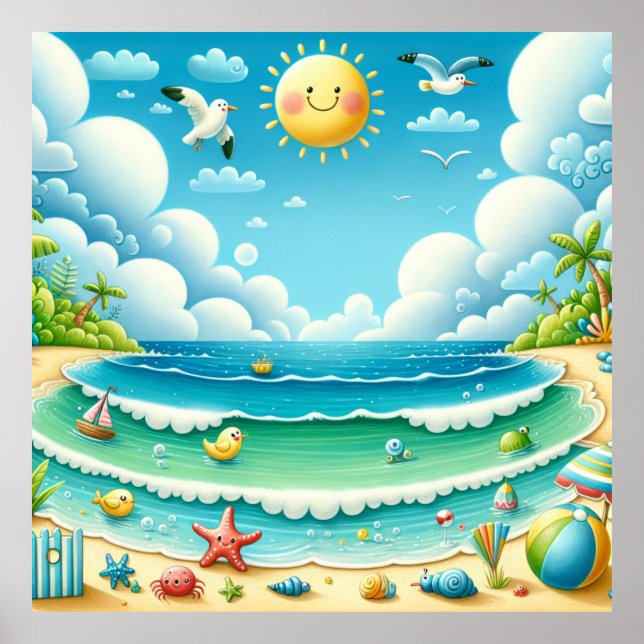 Beach Nursery Poster (Front)