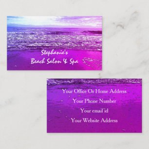 Beach Ocean Artistic Pink Tropical Paradise 2023 Business Card