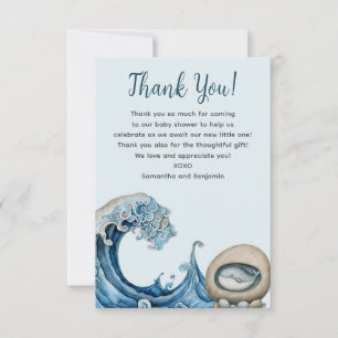 Beach Ocean baby shower Thank You Card