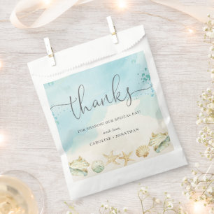Beach Ocean Destination Wedding Thank You  Favour Bag