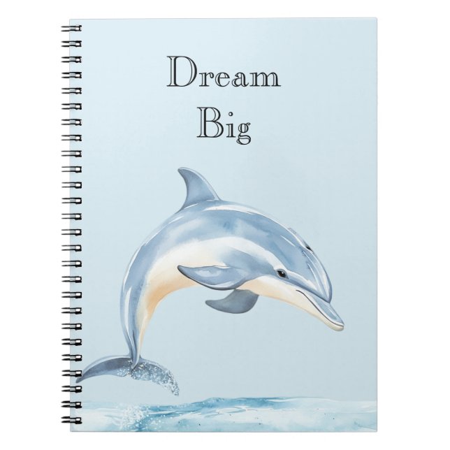 Beach Ocean Dolphin Notebook (Front)