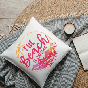 Beach Ocean Love Throw Pillow