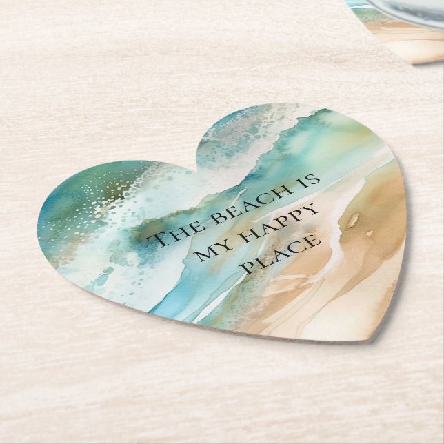 Beach Ocean Paper Coaster (Angled)