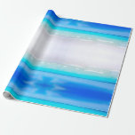 Beach Ocean Pool Blue Aqua Personal Wrapping Paper<br><div class="desc">Customised gift wrapping.
Iconic beach scene featuring mainly blue and aqua colours.
A perfect personal gift wrapping that is part of a matching range of products.</div>