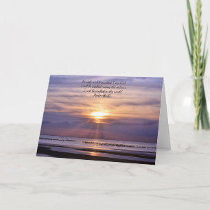 Beach Ocean Scripture Card Psalm 46:10 Be Still