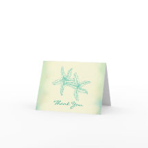 Beach Ocean Starfish Couple Thank You