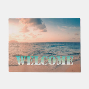 Beach, Ocean, Sunset ,Welcome Doormat