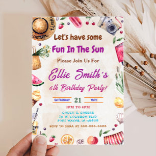 Beach Ocean Tropical Summer Birthday Invitation