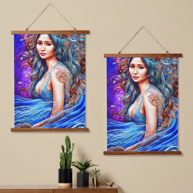 Beach Ocean Underwater World Fantasy Art Hanging Tapestry (Asymmetrical)