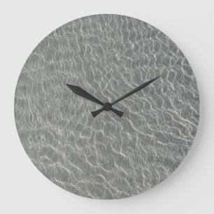 Beach Ocean Water Ripples & Sand   Large Clock