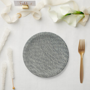 Beach Ocean Water Ripples & Sand  Paper Plate