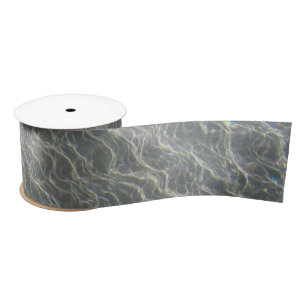 Beach Ocean Water Ripples & Sand Satin Ribbon