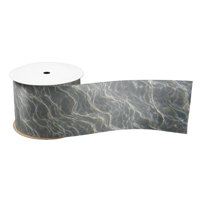 Beach Ocean Water Ripples & Sand  Satin Ribbon (Spool)