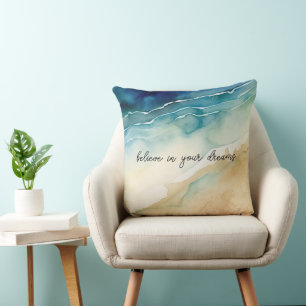 Beach Ocean Waves Cushion