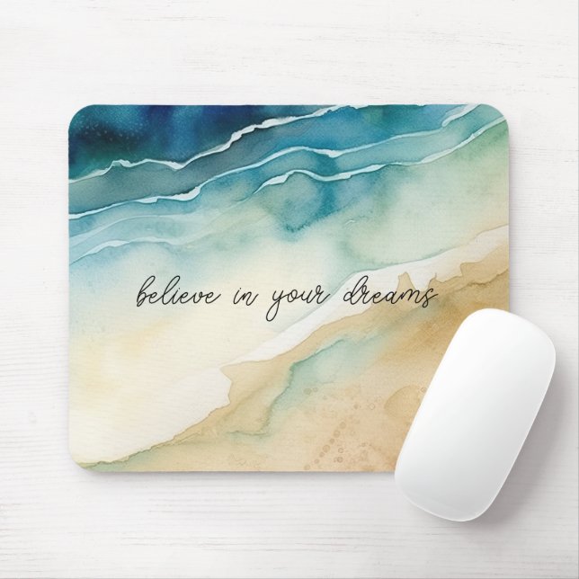 Beach Ocean Waves Mouse Pad (With Mouse)
