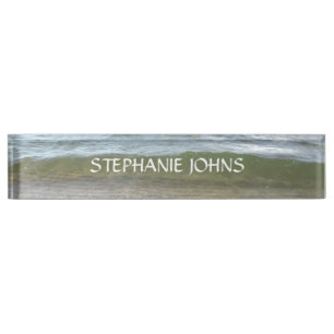 Beach Ocean Waves Water Abstract Custom Name Cute Nameplate