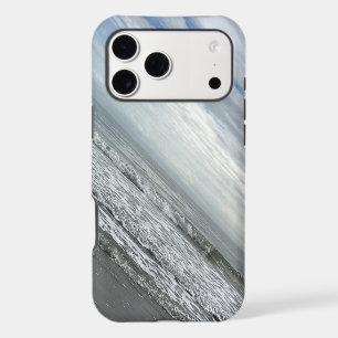 Beach Ocean Waves Water Sky Blue White Grey Photo