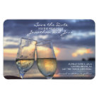 Beach Ocean Wedding Champagne Glass Save the Date