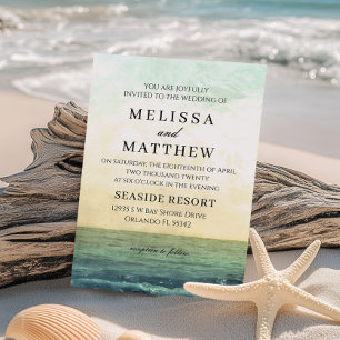 Beach Ocean Wedding Invitation
