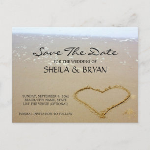 Beach Ocean Wedding Save The Date Post Card