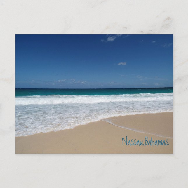 Beach of Nassau,Bahamas Postcard (Front)